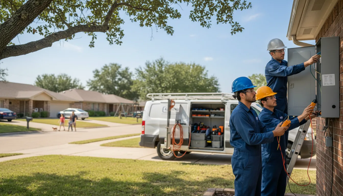 Certified electrician providing emergency electrical services in Porter, TX